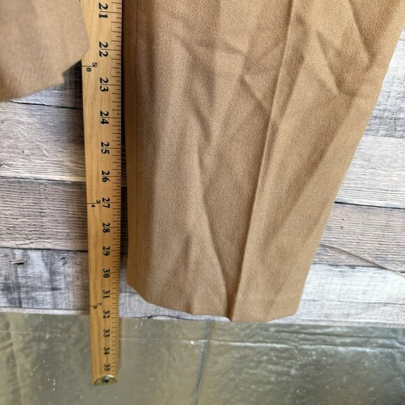 Sag Harbor 100% Pure Wool High Waist Lined Pleated Trousers Pants SZ 10 Brown - Picture 7 of 8